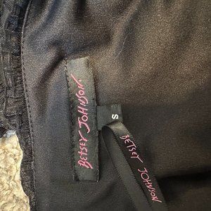 Betsey Johnson Black Ruffled Minidress